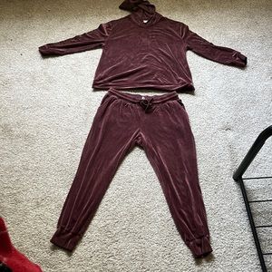 Brown loungewear two piece set